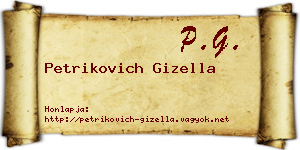 Petrikovich Gizella névjegykártya